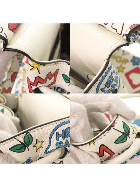 Dolce & Gabbana Shishiri Leather White Multicolor Backpack &